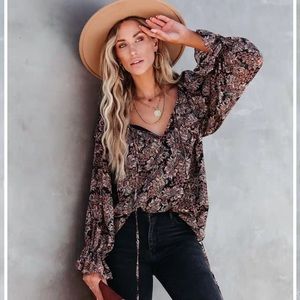 Vici Denise Floral Off the Shoulder Blouse